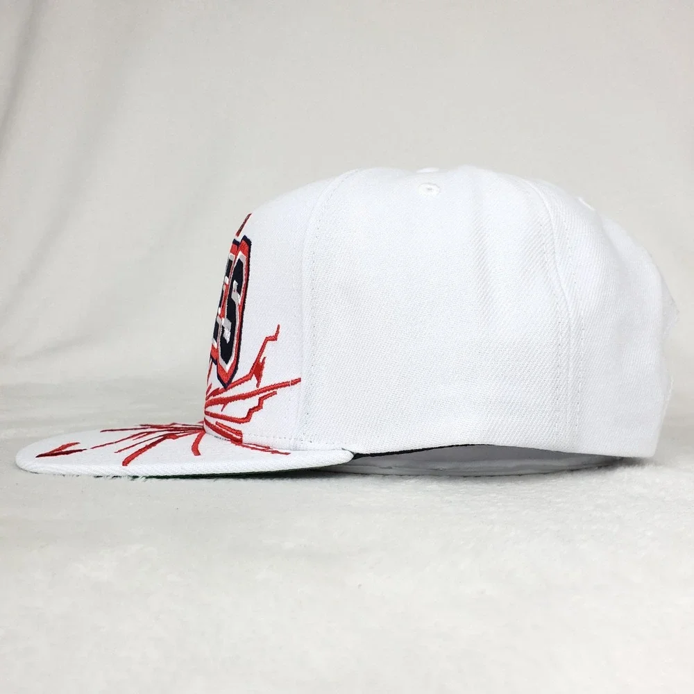 Atlanta Braves Mitchell & Ness‎ MLB Snapback Hat Cap Earthquake Art White NWT